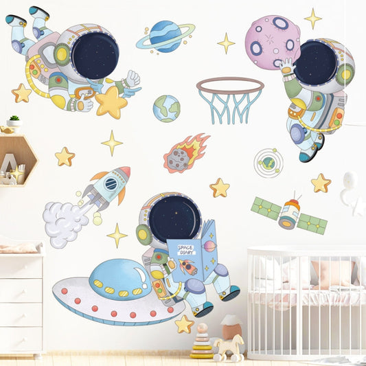 Children Room Cartoon Astronaut Wall Stickers Classroom Decorative Poster My Store