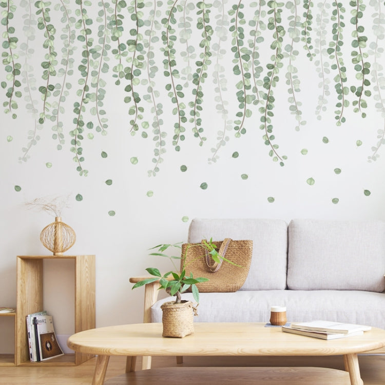 Simple Fresh Leaf Wall Stickers Living Room Bedroom Plants Self-Adhesive Wallpaper My Store