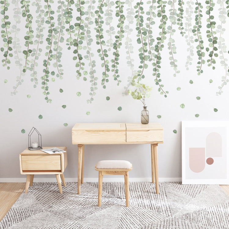 Simple Fresh Leaf Wall Stickers Living Room Bedroom Plants Self-Adhesive Wallpaper My Store