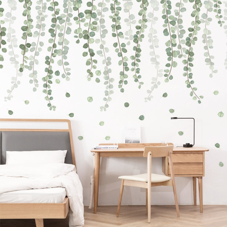 Simple Fresh Leaf Wall Stickers Living Room Bedroom Plants Self-Adhesive Wallpaper My Store