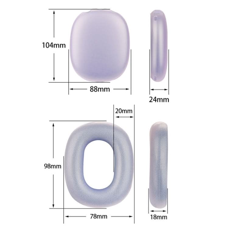 For AirPods Max Headphones 4-in-1 Silicone Replacement Cover Kit