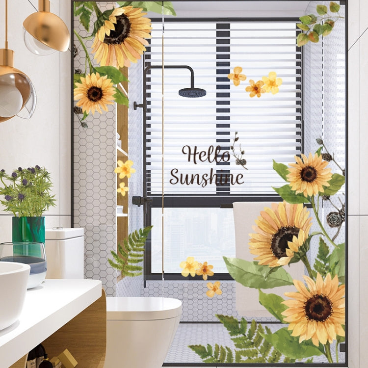 Fresh Sunflower Wall Stickers Living Room Flower Background Wall Decoration Wallpaper My Store