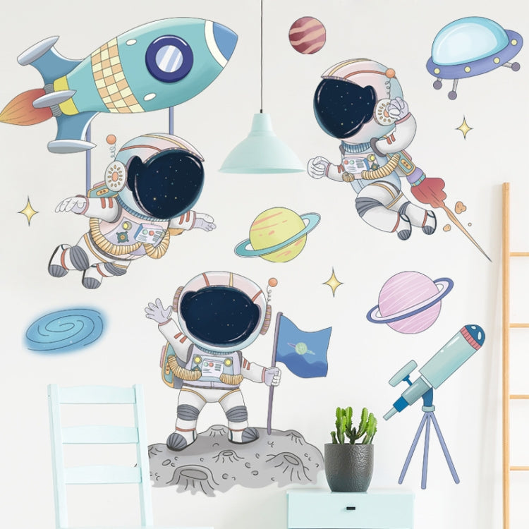 Space Astronaut Cartoon Wall Stickers Children Room Kindergarten Decoration My Store