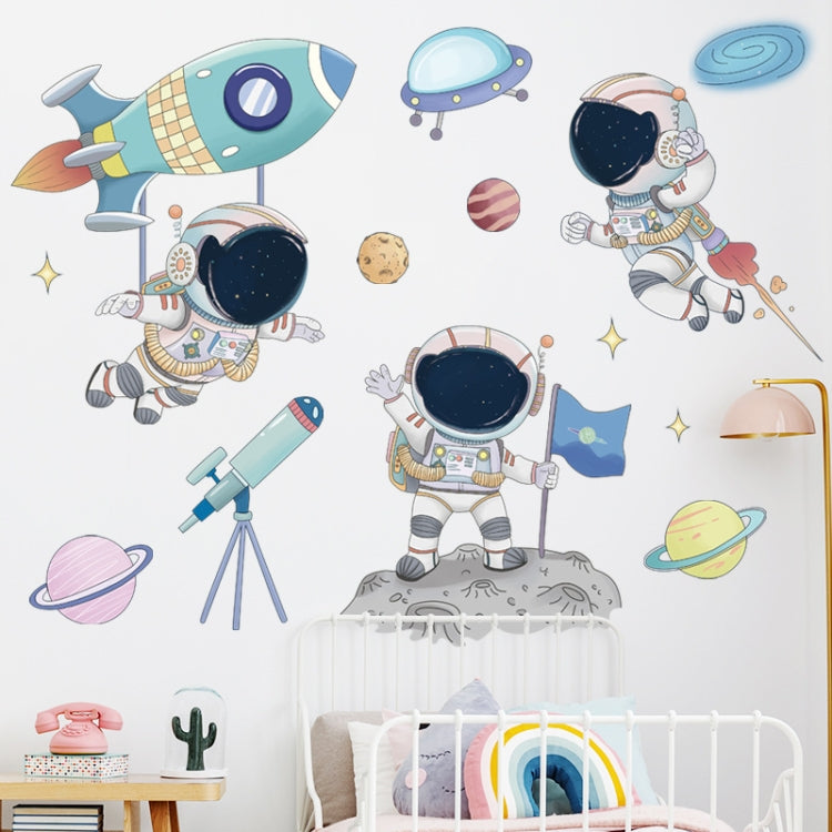 Space Astronaut Cartoon Wall Stickers Children Room Kindergarten Decoration My Store