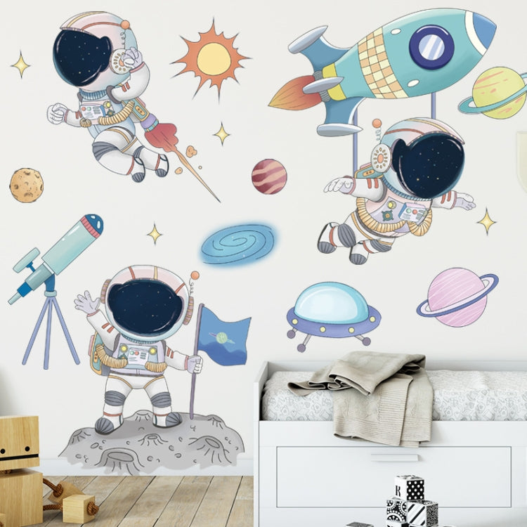 Space Astronaut Cartoon Wall Stickers Children Room Kindergarten Decoration My Store