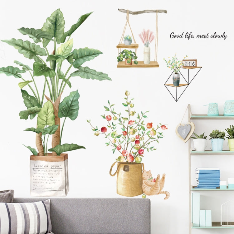 Wall Decoration Plant Stickers Living Room Sofa Background Decorative Wallpaper My Store