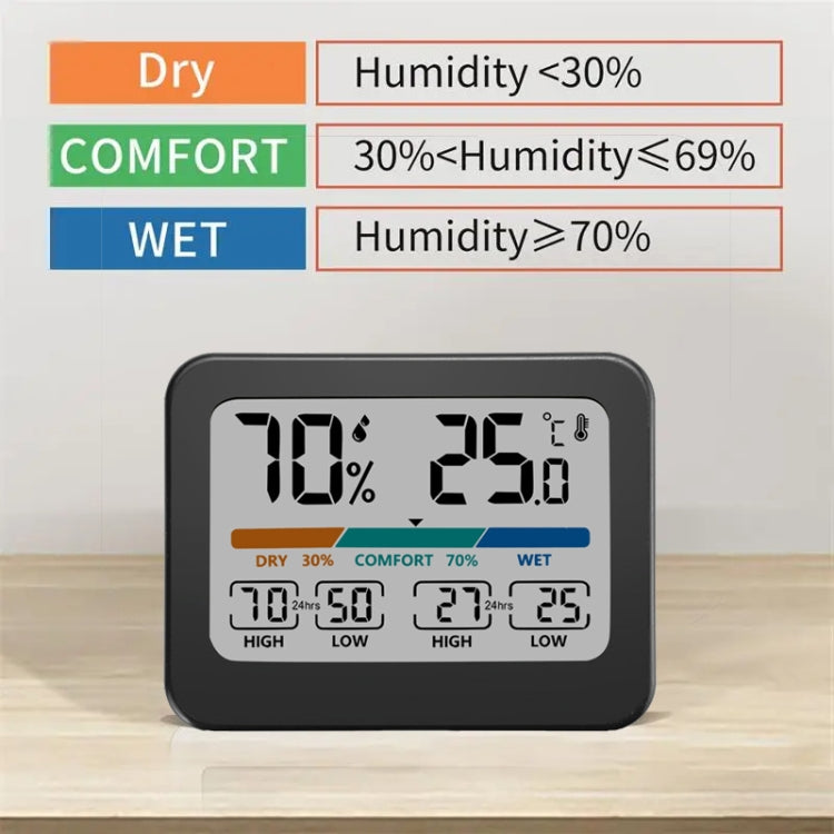 Indoor Temperature And Humidity Monitor LCD Digital Thermometer Hygrometer Weather Station