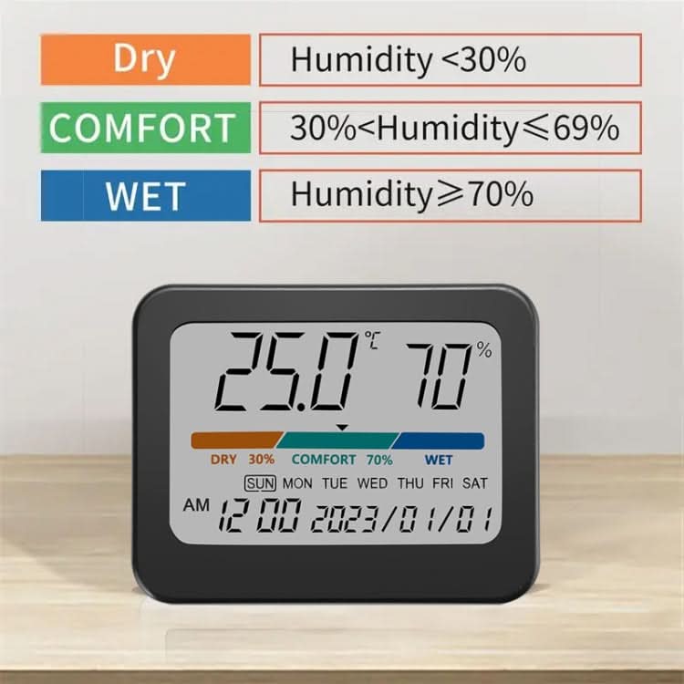 Indoor Temperature And Humidity Monitor Thermometer Hygrometer With Perpetual Calendar Reluova