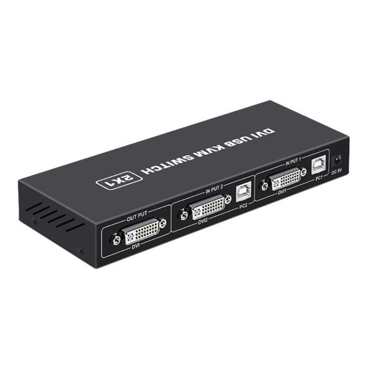 4K DVI USB KVM Switch DVI 2 In 1 Out Adapter Two Computer Shared Switcher Hub