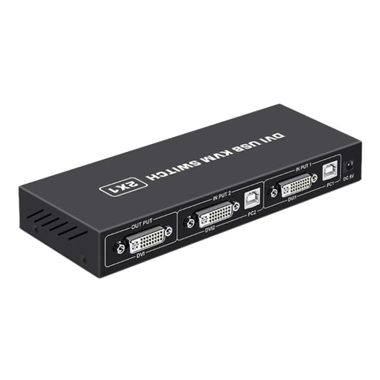 4K DVI USB KVM Switch DVI 2 In 1 Out Adapter Two Computer Shared Switcher Hub My Store