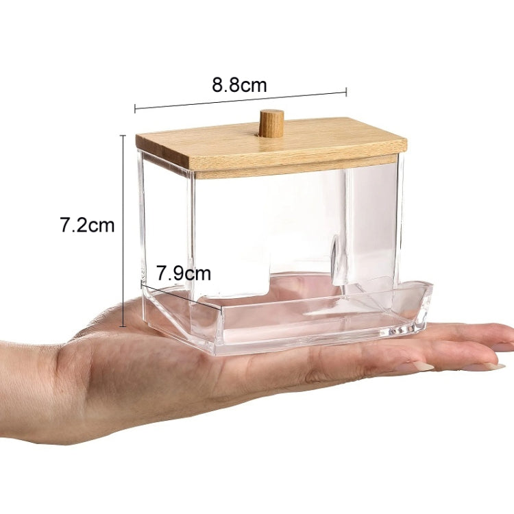 Leaky Cotton Swab Organiser Acrylic Jewellery Storage Cosmetic Case