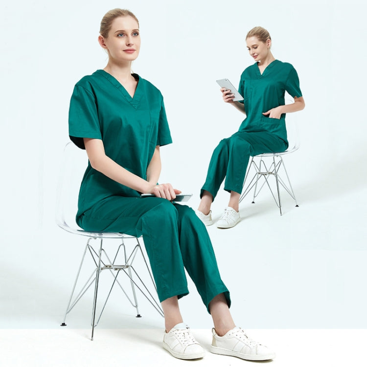 Women Grooming Pet Dental Work Clothes Short-Sleeved Top + Pants Set My Store