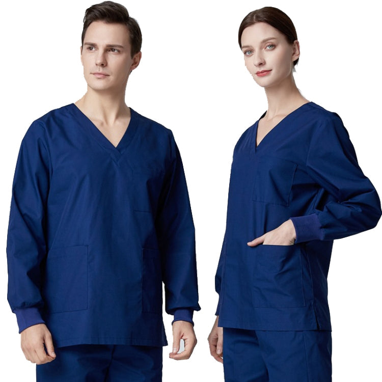 Men Scrub Pet Dental Work Clothes Long-sleeved Top + Pants Set My Store