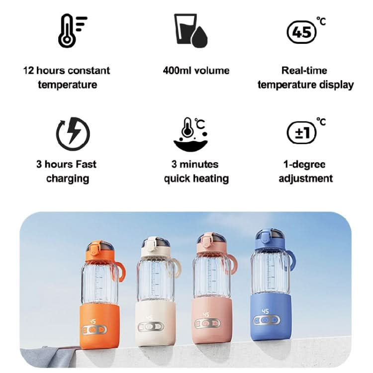 400ml  Wireless Instant Water Warmer Electric Kettle For Baby Formula With 15000 MAh Battery Capacity-Reluova