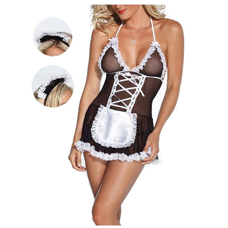 Sexy Maid Suspender Skirt Sexy Lingerie Uniform Seductive Nightgown