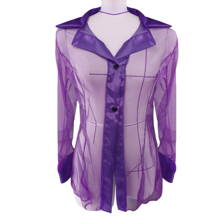 See-through Mesh Cardigan Shirt Pajamas Sexy Underwear For Women