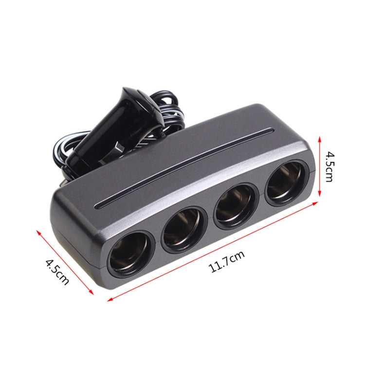 SHUNWEI SD-1906 Car 4 In 1 Power Distributors Cigarette Lighter Socket Car Charger