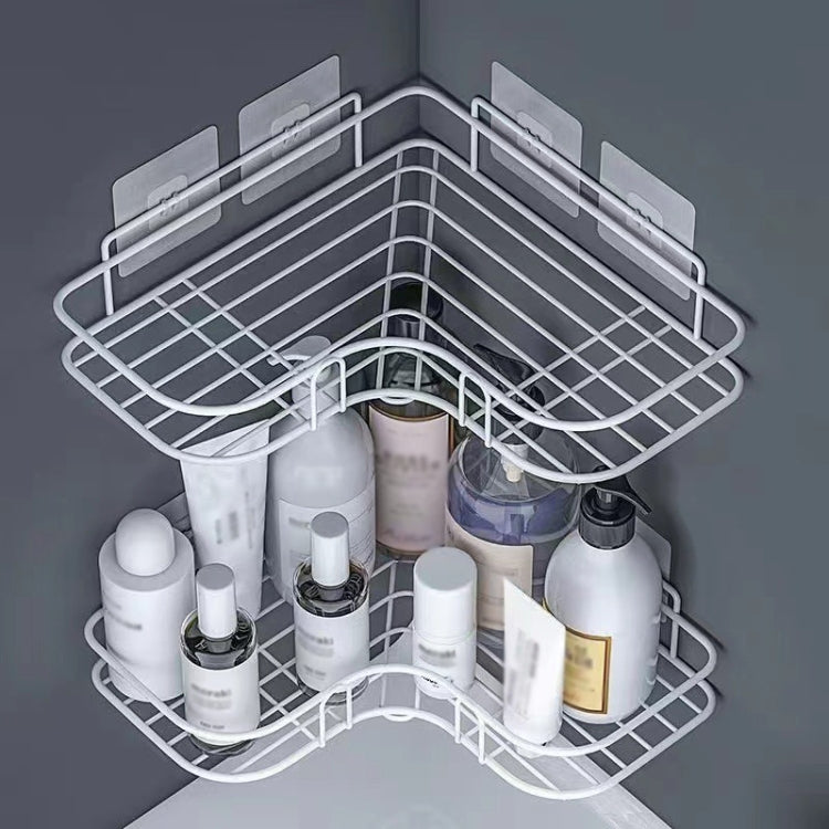 Punch-free Bathroom Triangle Storage Rack Multifunctional Wall Hanging Bracket