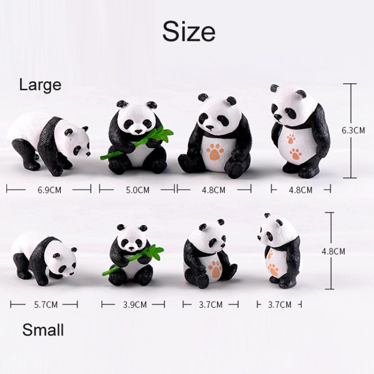 4pcs/set Panda Micro Landscape PVC Cake Accessories Doll Ornaments My Store