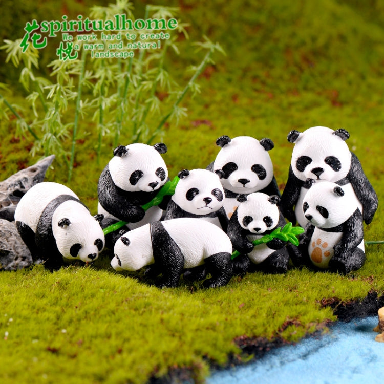 4pcs/set Panda Micro Landscape PVC Cake Accessories Doll Ornaments My Store