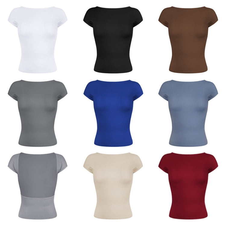 Women Sexy Backless Top Comfortable Breathable Slim Fit T-Shirt My Store