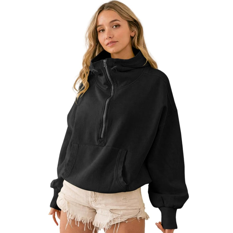 Women Hooded Sweatshirt Sports Hoodie Zipper Drawstring Long Sleeve Top Jacket My Store