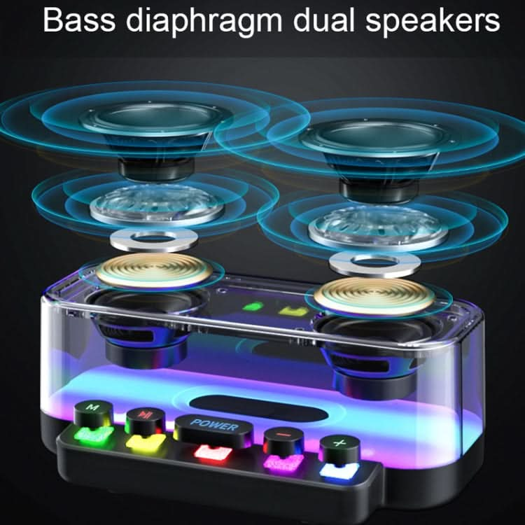 Wireless Bluetooth Speaker Subwoofer with Colorful Lights Supports U Disk