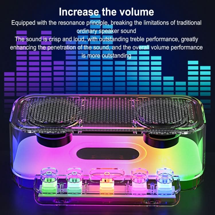 Wireless Bluetooth Speaker Subwoofer with Colorful Lights Supports U Disk