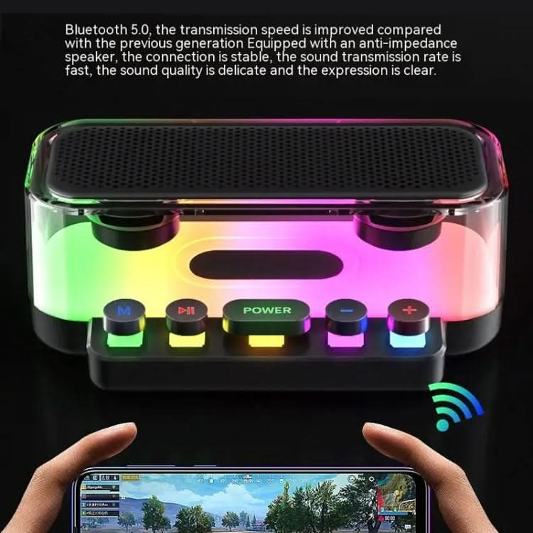 Wireless Bluetooth Speaker Subwoofer with Colorful Lights Supports U Disk