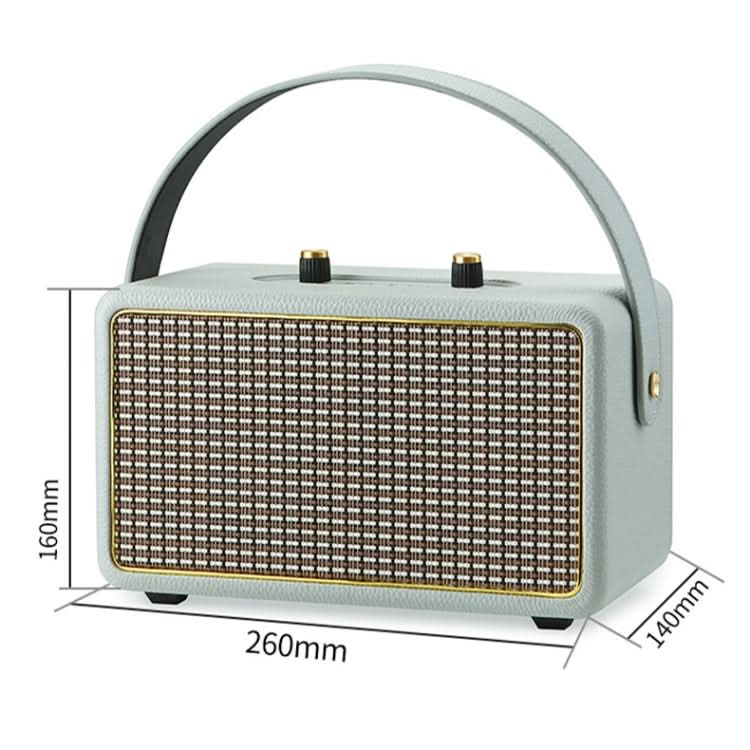 Leather Texture Portable Wooden Home Karaoke Bluetooth Speaker