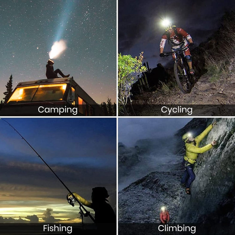 V38 USB Charging Induction Bright Headlight Outdoor Waterproof Lightweight Flashlight