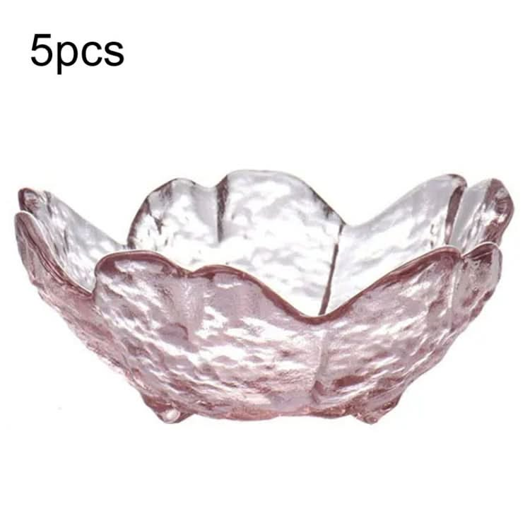 5pcs /Set Hammer Glass Cherry Blossom Dish House Sauce Plate Small Dish-Reluova