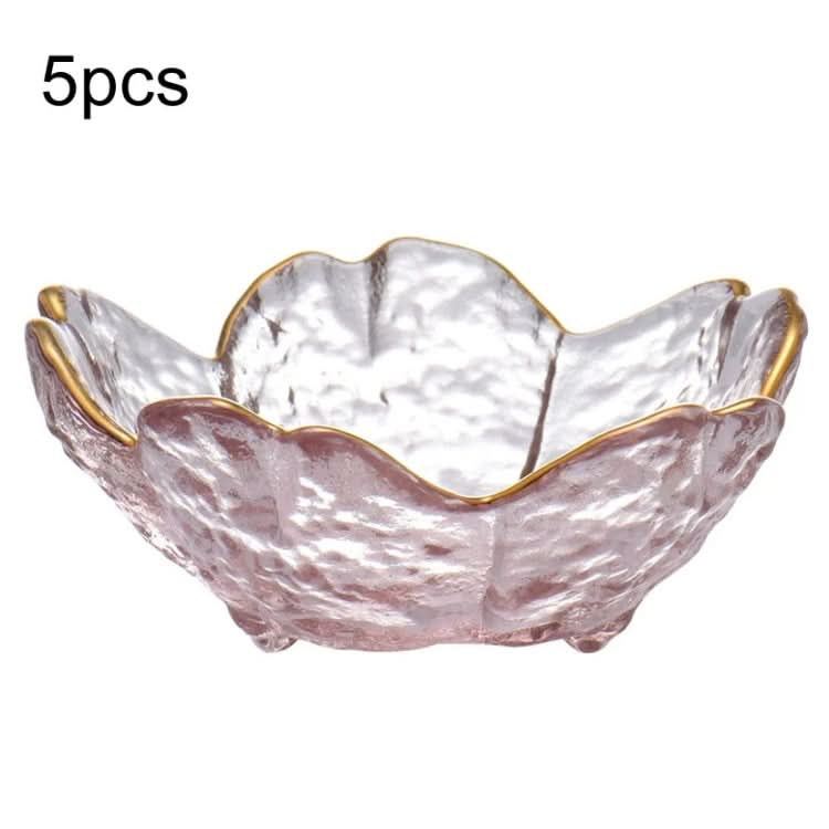 5pcs /Set Hammer Glass Cherry Blossom Dish House Sauce Plate Small Dish-Reluova