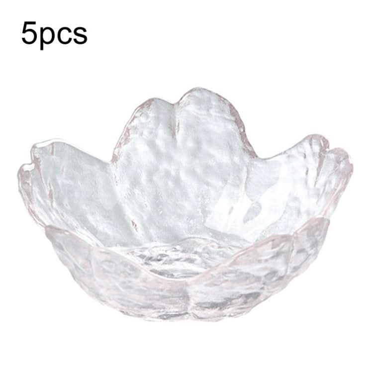 5pcs /Set Hammer Glass Cherry Blossom Dish House Sauce Plate Small Dish-Reluova