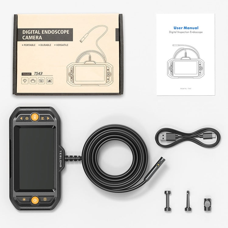 Teslong TS43S HD Camera Probe 4.3 Inch Screen All-In-One Industrial Borescope Auto Repair Tools Reluova