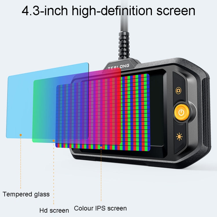 Teslong TS43S HD Camera Probe 4.3 Inch Screen All-In-One Industrial Borescope Auto Repair Tools Reluova