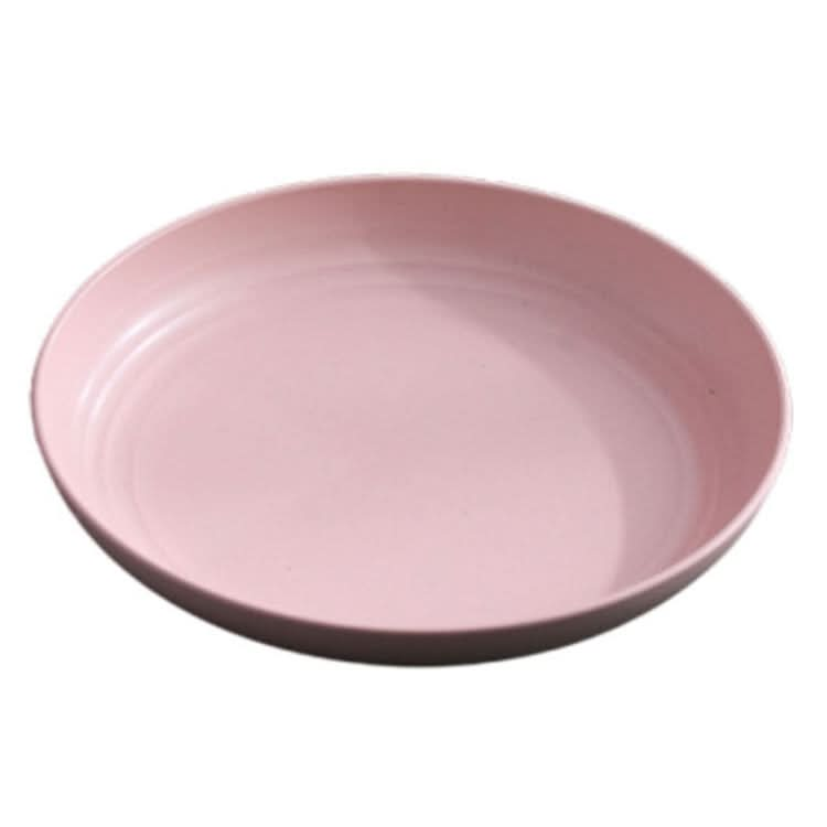 9 inch Wheat Straw Vegetable Disk Home Plastic Round Simple Dish-Reluova