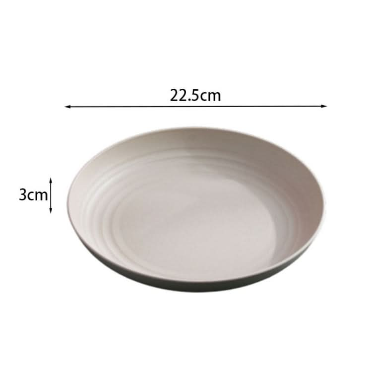 9 inch Wheat Straw Vegetable Disk Home Plastic Round Simple Dish-Reluova