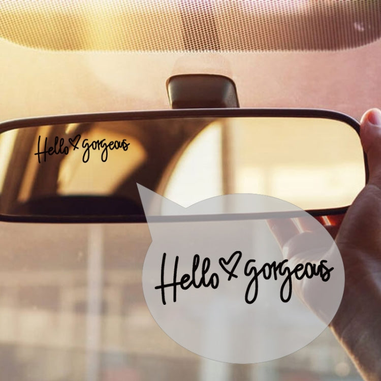 Hello gorgeous Car Stickers Inverted Rear Mirror Glass Sticker ÎҵÄÉ̵ê