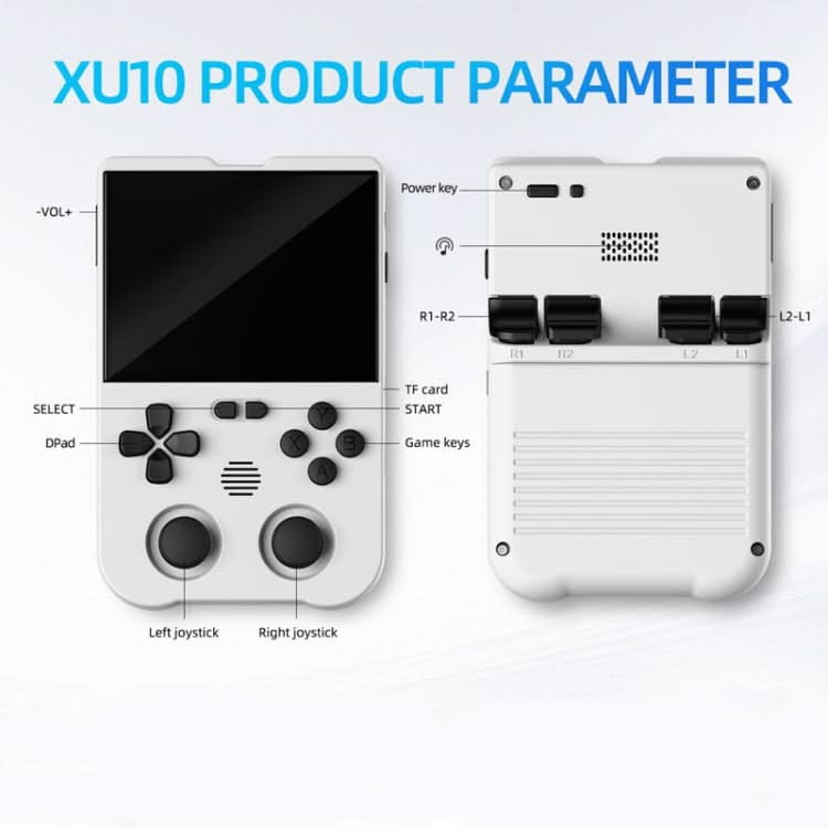 AMPOWN XU10 Handheld Game Console 3.5-Inch IPS Screen Linux System Portable Video Arcade Reluova