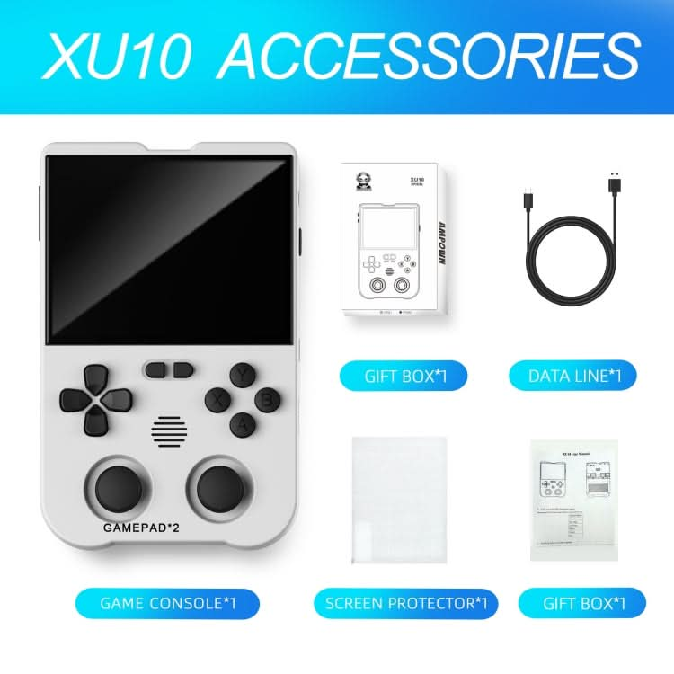 AMPOWN XU10 Handheld Game Console 3.5-Inch IPS Screen Linux System Portable Video Arcade Reluova