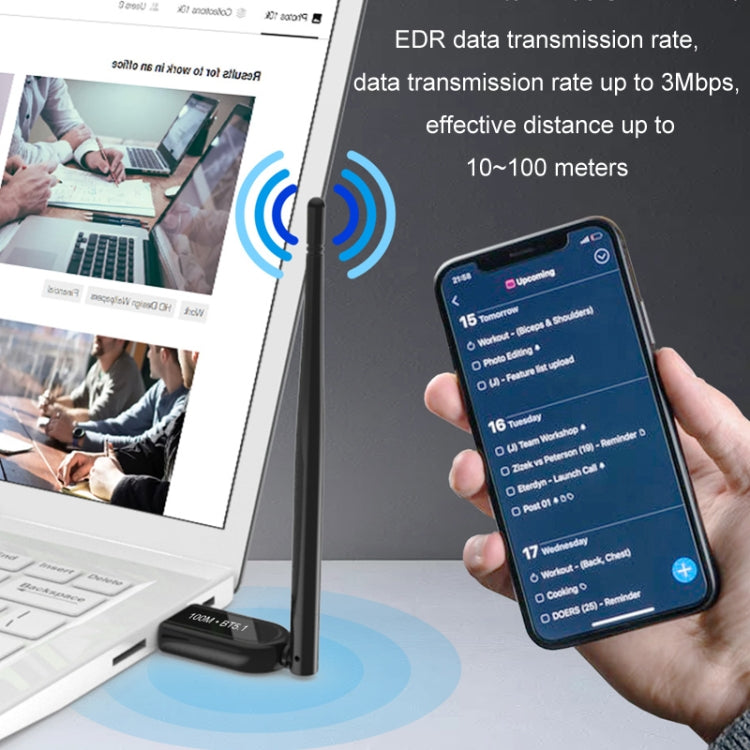 USB Bluetooth 5.1 Computer Adapter 100 Meters Receiving Transmitter