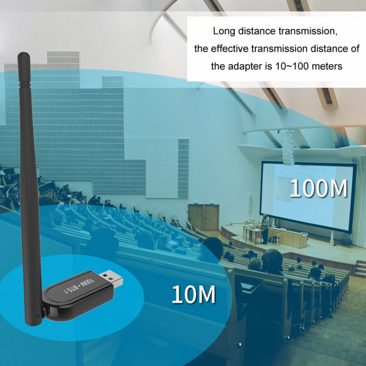 USB Bluetooth 5.1 Computer Adapter 100 Meters Receiving Transmitter