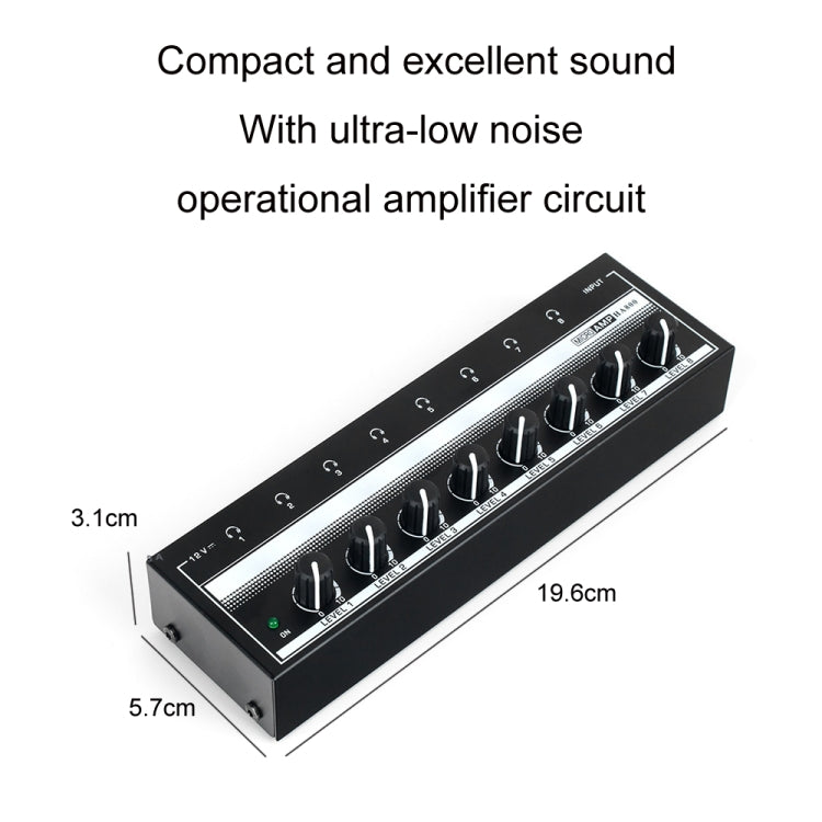 8-Channel Monitoring Multi-Channel Headphone Amplifier For Recording Studio, US Plug Reluova