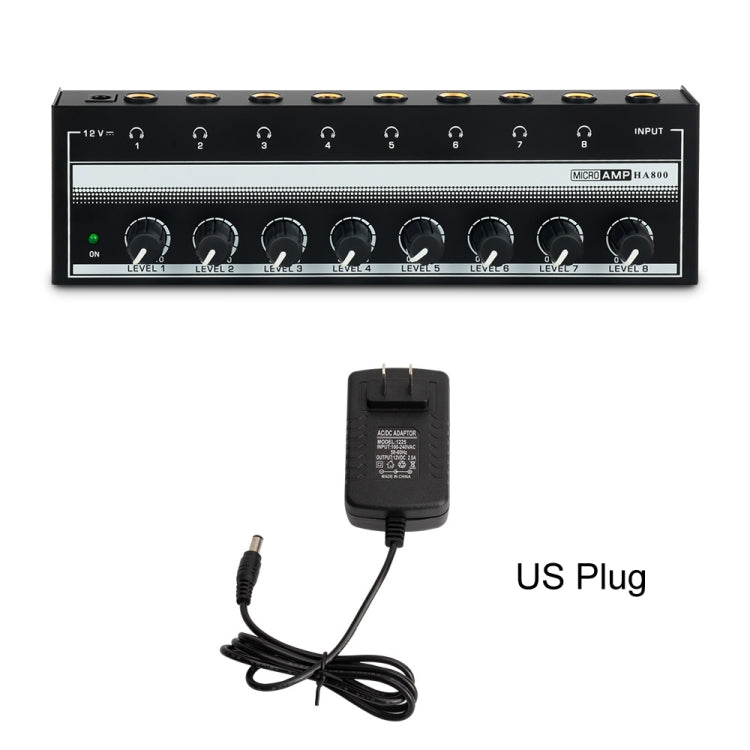 8-Channel Monitoring Multi-Channel Headphone Amplifier For Recording Studio, US Plug