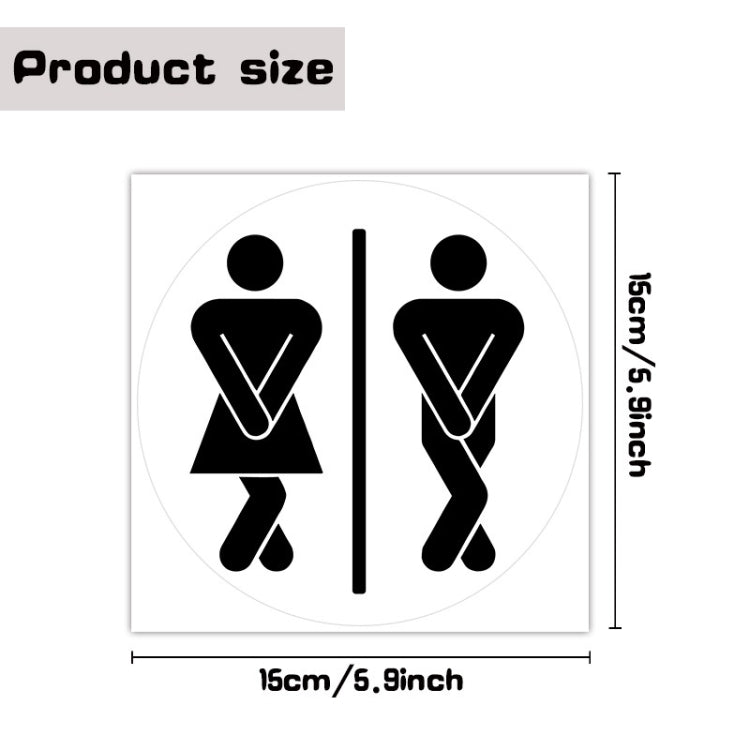 Men Women Sanitary Door Sticker Matte Material Waterproof Oilproof PVC Sticker My Store