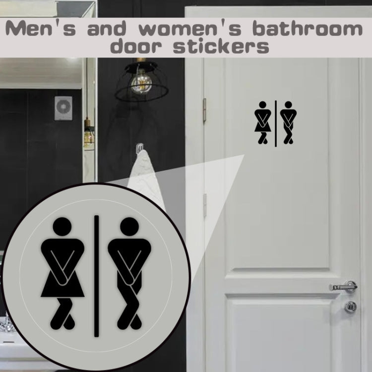 Men Women Sanitary Door Sticker Matte Material Waterproof Oilproof PVC Sticker My Store