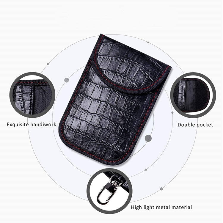 RFID Crocodile Pattern Car Shielding Key Case NFC Anti-Theft Shield Card Package