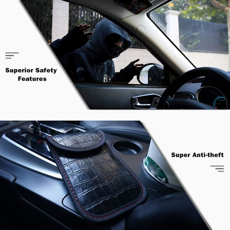 RFID Crocodile Pattern Car Shielding Key Case NFC Anti-Theft Shield Card Package