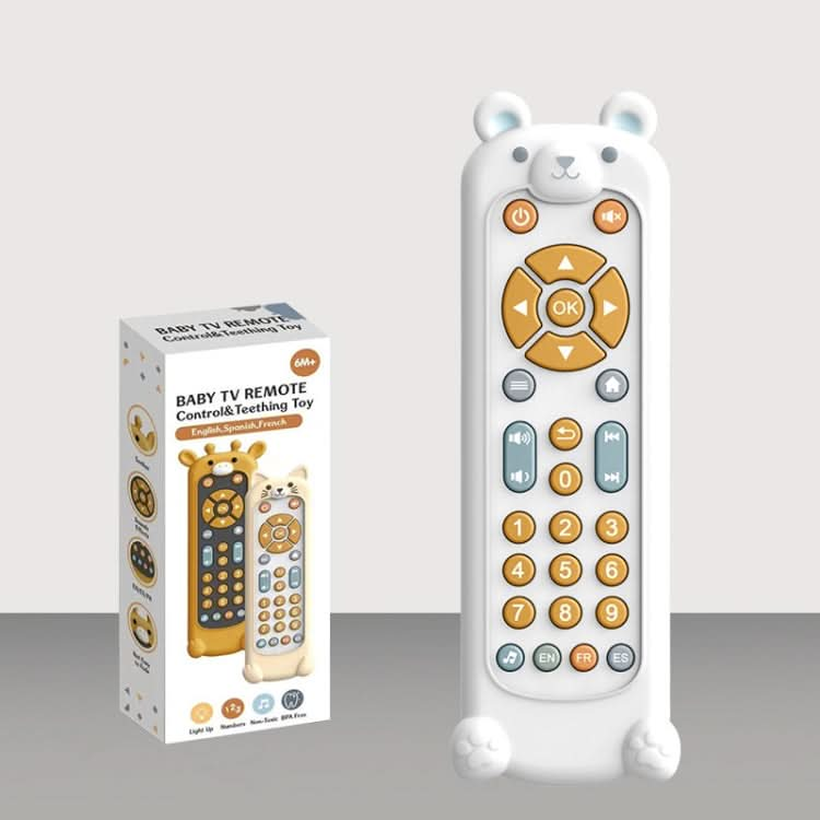 Baby Simulation TV Remote Control Music Toy with Light and Sound 3 Language Mode Reluova